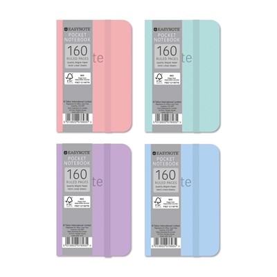 Pocket Soft Touch Note book 4 Pastel Colours